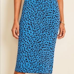 Ann Taylor sweater leopard print skirt.
